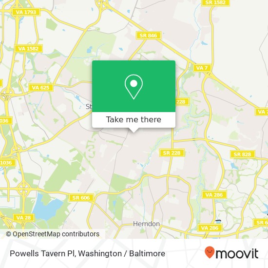 Mapa de Powells Tavern Pl, Herndon, VA 20170