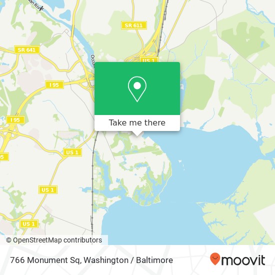 Mapa de 766 Monument Sq, Woodbridge, VA 22191