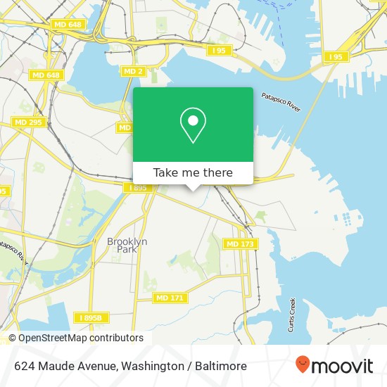 624 Maude Avenue, 624 Maude Ave, Baltimore, MD 21225, USA map