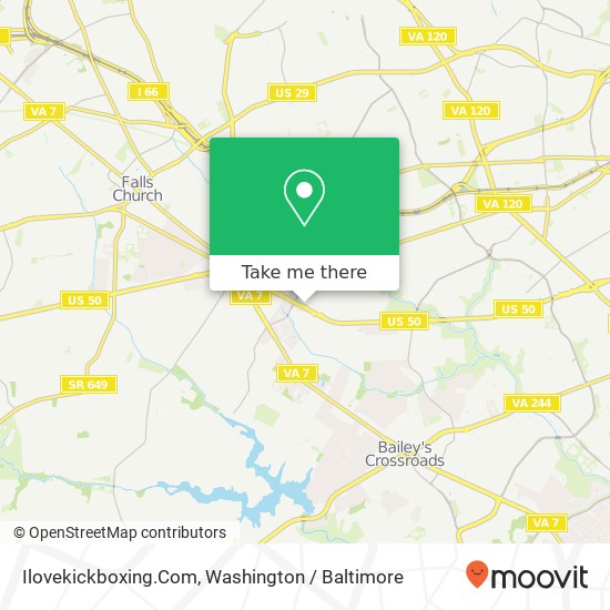 Ilovekickboxing.Com, 6138 Arlington Blvd map