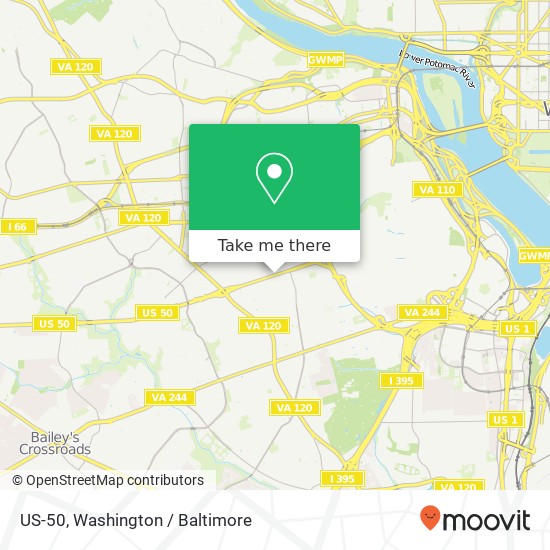 Mapa de US-50, Arlington, VA 22201