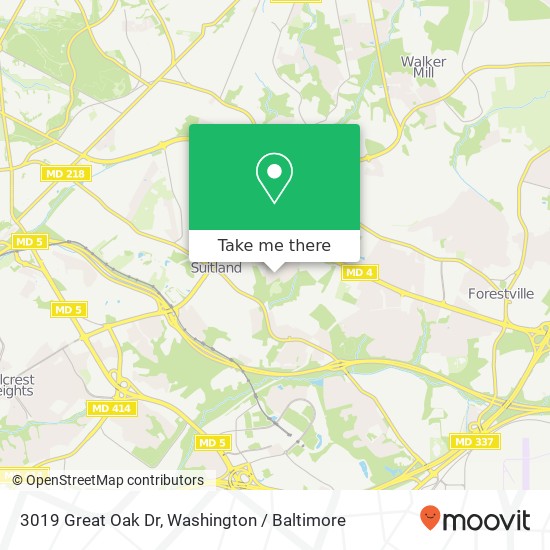 3019 Great Oak Dr, District Heights, MD 20747 map