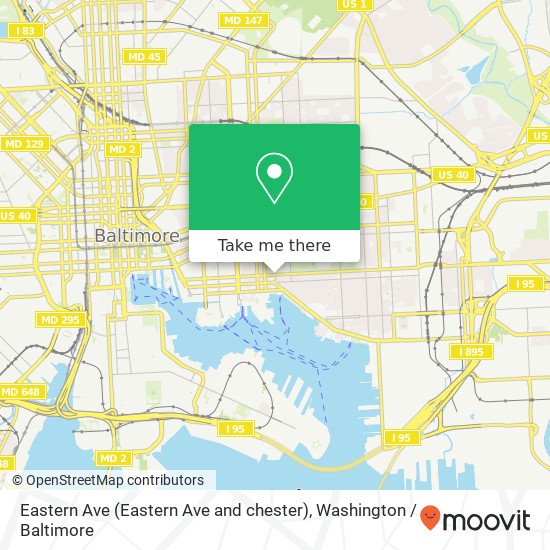 Mapa de Eastern Ave (Eastern Ave and chester), Baltimore, MD 21231
