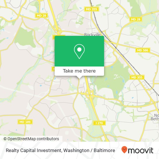 Mapa de Realty Capital Investment, 1201 Seven Locks Rd