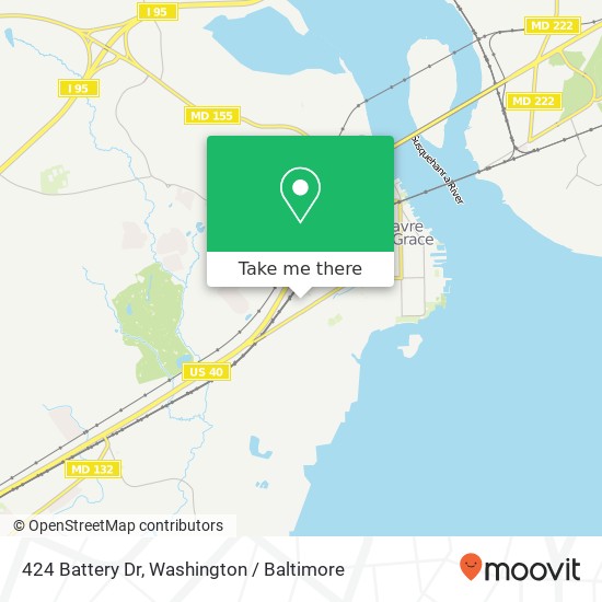 Mapa de 424 Battery Dr, Havre de Grace, MD 21078
