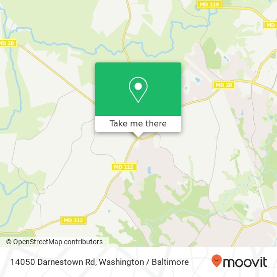 Mapa de 14050 Darnestown Rd, Gaithersburg, MD 20878