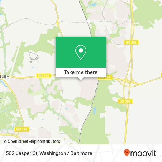 Mapa de 502 Jasper Ct, Bowie, MD 20721