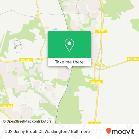 Mapa de 502 Jenny Brook Ct, Bowie, MD 20721