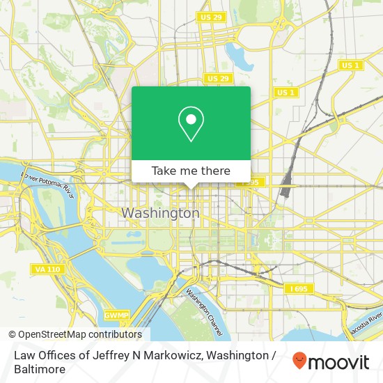 Mapa de Law Offices of Jeffrey N Markowicz, 700 12th St NW