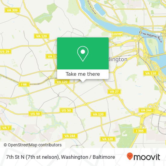 7th St N (7th st nelson), Arlington, VA 22203 map