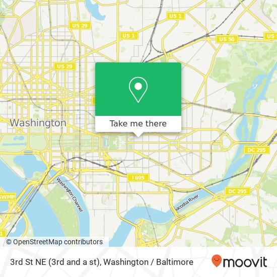 3rd St NE (3rd and a st), Washington, DC 20002 map