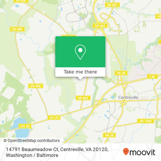 14791 Beaumeadow Ct, Centreville, VA 20120 map