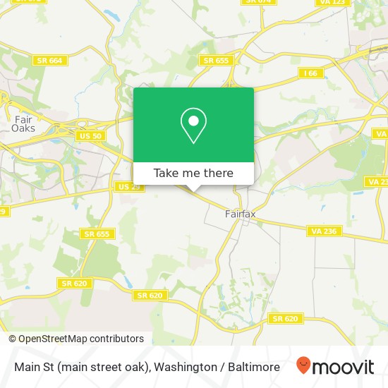 Mapa de Main St (main street oak), Fairfax, VA 22030