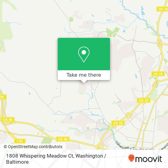 1808 Whispering Meadow Ct, Frederick, MD 21702 map