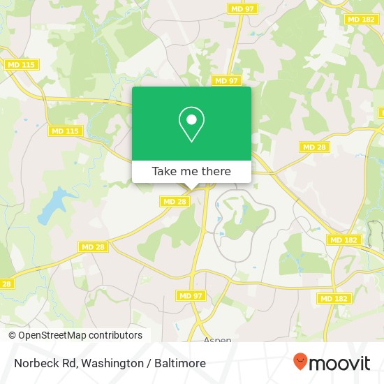 Mapa de Norbeck Rd, Rockville, MD 20853
