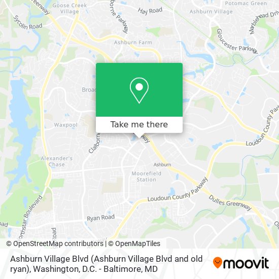 Ashburn Village Blvd (Ashburn Village Blvd and old ryan) map