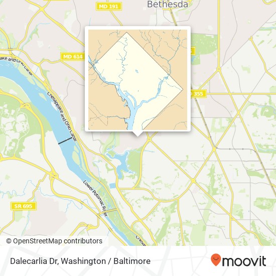 Dalecarlia Dr, Bethesda, MD 20816 map
