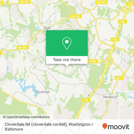 Mapa de Cloverdale Rd (cloverdale cordell), Woodbridge, VA 22193