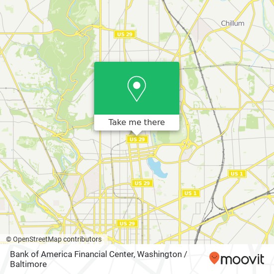 Bank of America Financial Center, 3500 Georgia Ave NW map