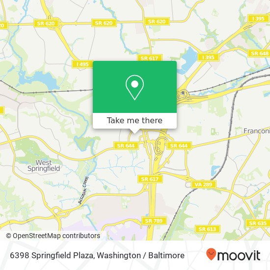 6398 Springfield Plaza, 6398 Springfield Plaza, Springfield, VA 22150, USA map