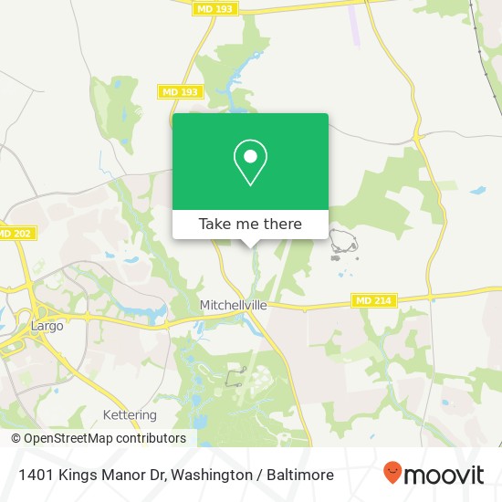 1401 Kings Manor Dr, Bowie, MD 20721 map