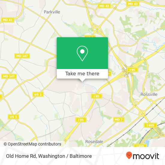 Old Home Rd, Baltimore, MD 21206 map