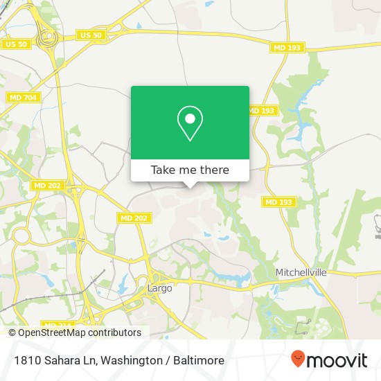 Mapa de 1810 Sahara Ln, Bowie, MD 20721