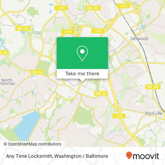 Mapa de Any Time Locksmith, 14941 Shady Grove Rd