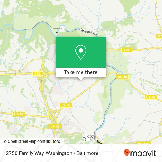 Mapa de 2750 Family Way, Ellicott City (ELLICOTT), MD 21043