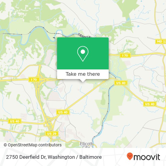 2750 Deerfield Dr, Ellicott City (ELLICOTT), MD 21043 map