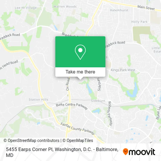 Mapa de 5455 Earps Corner Pl