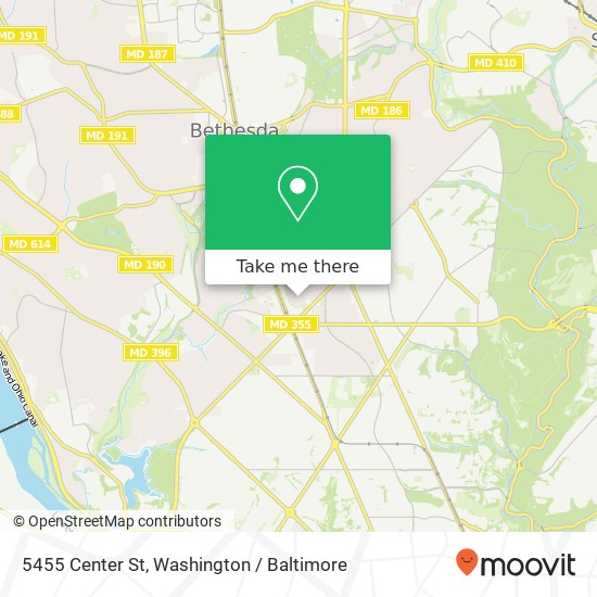 Mapa de 5455 Center St, Chevy Chase, MD 20815