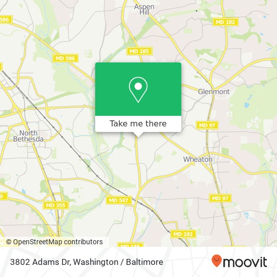 3802 Adams Dr, Silver Spring, MD 20902 map