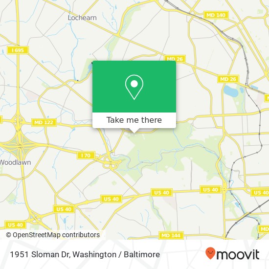 Mapa de 1951 Sloman Dr, Gwynn Oak, MD 21207