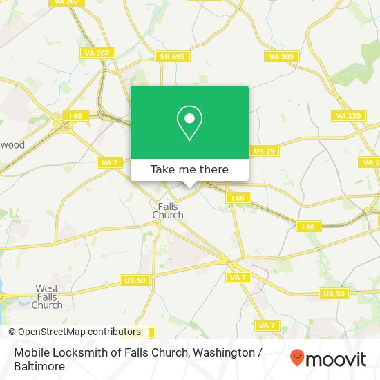 Mobile Locksmith of Falls Church, 101 W Jefferson St map