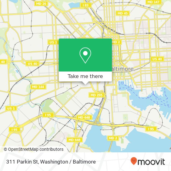 Mapa de 311 Parkin St, Baltimore, MD 21230