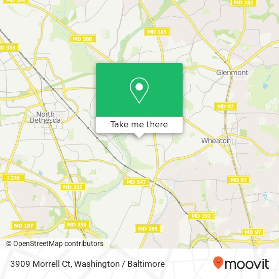 3909 Morrell Ct, Kensington, MD 20895 map