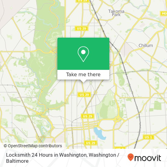 Mapa de Locksmith 24 Hours in Washington, 904 Crittenden St NW