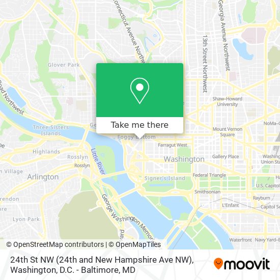 Mapa de 24th St NW (24th and New Hampshire Ave NW)