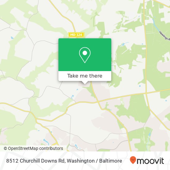 Mapa de 8512 Churchill Downs Rd, Gaithersburg, MD 20882