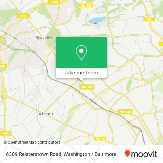 Mapa de 6309 Reisterstown Road, 6309 Reisterstown Rd, Baltimore, MD 21215, USA
