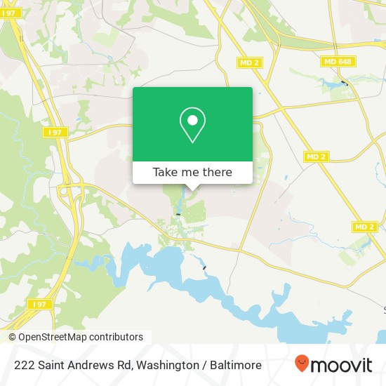 Mapa de 222 Saint Andrews Rd, Severna Park, MD 21146
