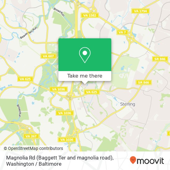 Magnolia Rd (Baggett Ter and magnolia road), Sterling, VA 20166 map
