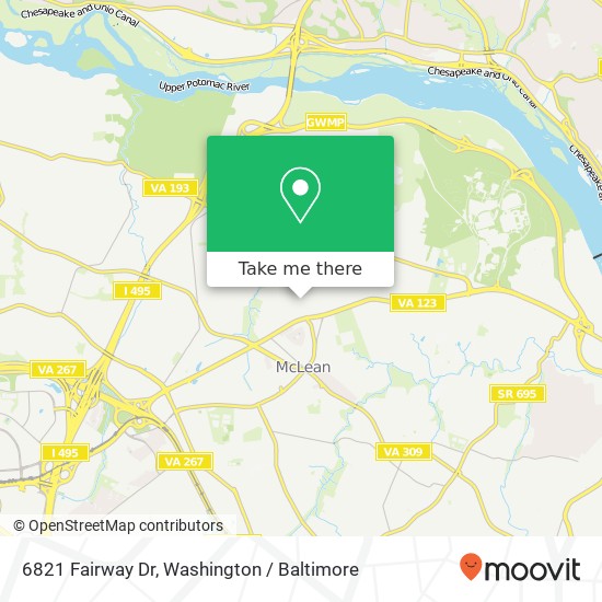 6821 Fairway Dr, McLean, VA 22101 map