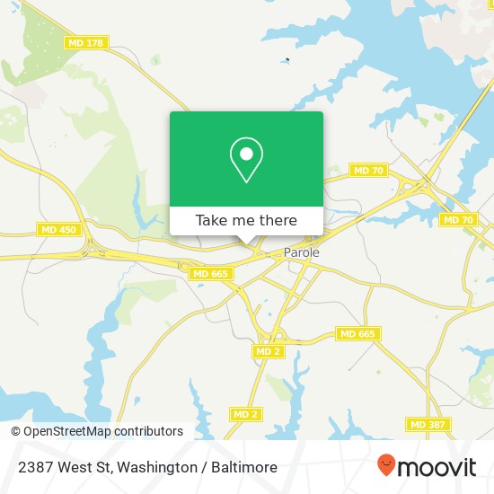 Mapa de 2387 West St, Annapolis, MD 21401