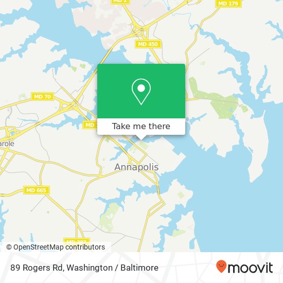Mapa de 89 Rogers Rd, Annapolis, MD 21402