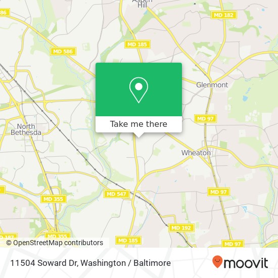 Mapa de 11504 Soward Dr, Silver Spring (SILVER SPRING), MD 20902