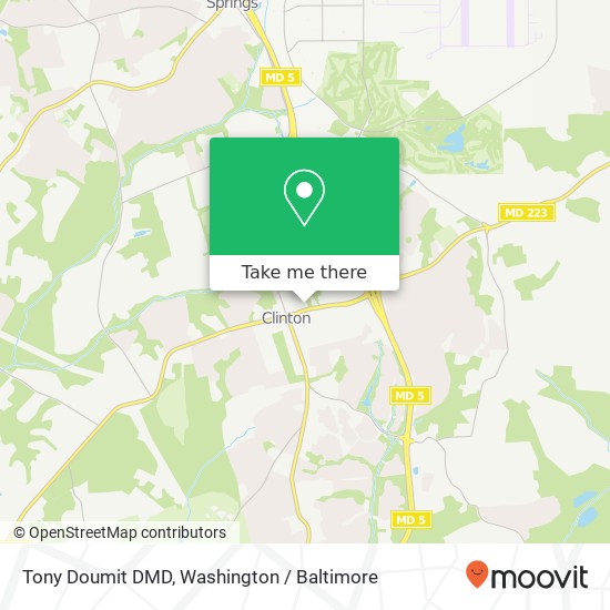 Mapa de Tony Doumit DMD, 9015 Woodyard Rd