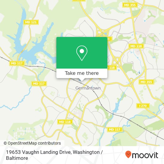 Mapa de 19653 Vaughn Landing Drive, 19653 Vaughn Landing Dr, Germantown, MD 20874, USA