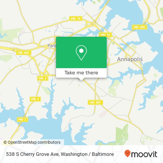 538 S Cherry Grove Ave, Annapolis, MD 21401 map